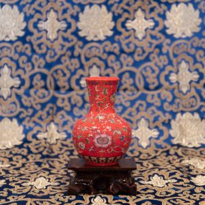 Chinese Style Ceramic Vase- Lucky Red
