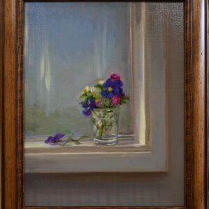 Blue Pansies on the Window (2025)